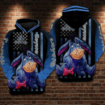 Eeyore Cartoon Winnie The Pooh Movies The Disney Over Print 3d Hoodie Zip Hoodie