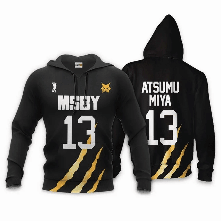 Msby Atsumu Miya Anime Manga Haikyuu Number 13 For Men And Women 3d Hoodie Zip Hoodie