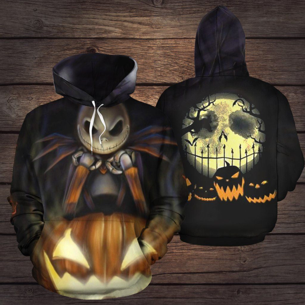 Jack Skellington Over Print 3d Hoodie Zip Hoodie 250