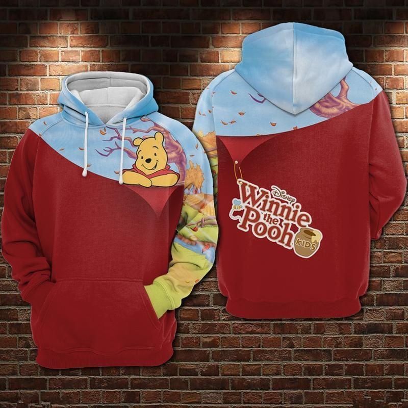 Disney Winnie The Pooh Over Print 3d Hoodie Zip Hoodie 731