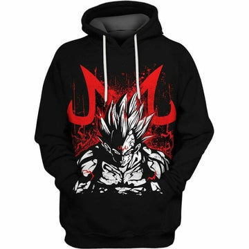 Majin Vegeta Dragon Ball Z Over Print 3d Hoodie Zip Hoodie
