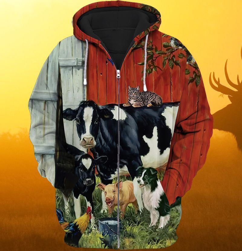 Farmer Farm For Men And Women 3d Hoodie Zip Hoodie