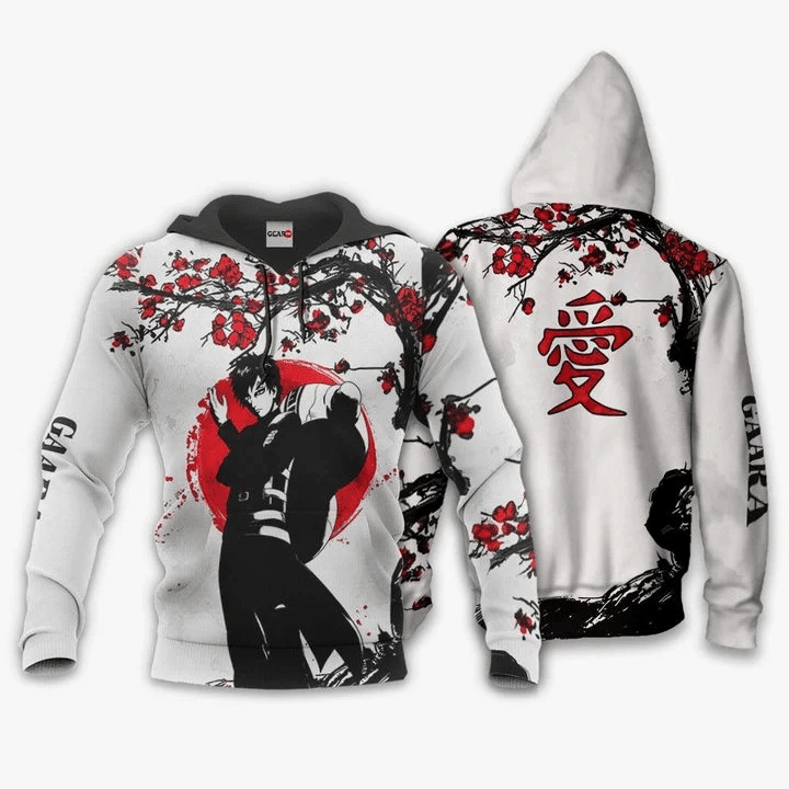 Gaara Anime Manga Naruto For Men And Women 3d Hoodie Zip Hoodie