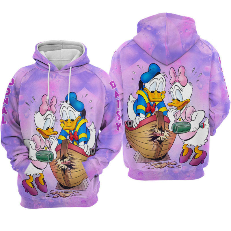Daisy Donal Valentine's Day Couple Hoodie Zip Hoodie