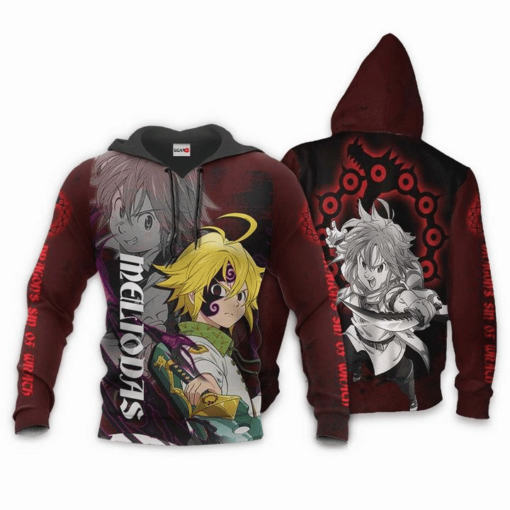 Dragons Sin Of Wrath Meliodas Seven Deadly Sins Anime Manga For Men And Women 3d Hoodie Zip Hoodie