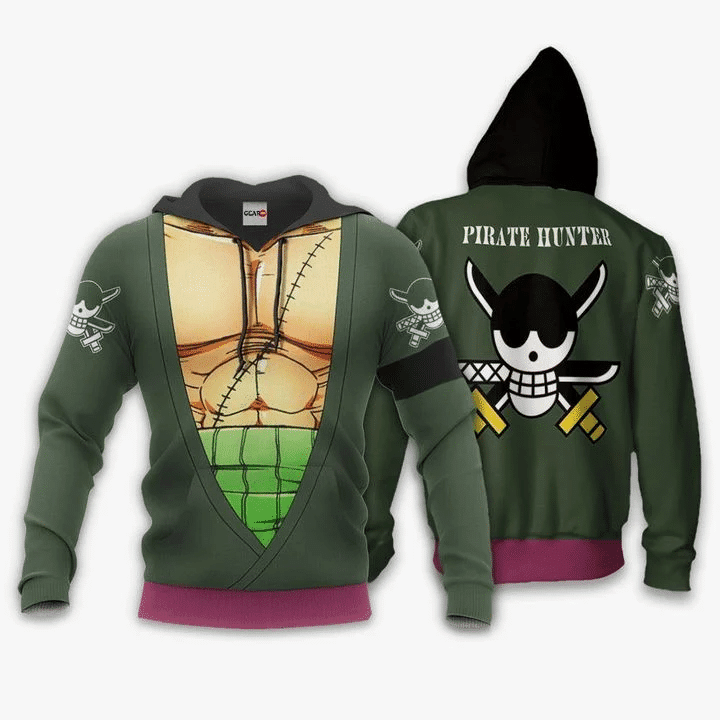 One Piece Roronoa Zoro Anime Manga For Men And Women 3d Hoodie Zip Hoodie