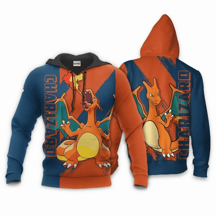 Charizard Pokemon Anime Manga For Men And Women 3d Hoodie Zip Hoodie