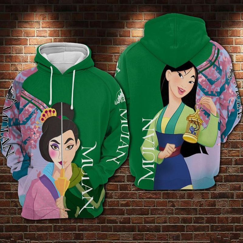 Mulan Disney Princess Over Print 3d Hoodie Zip Hoodie