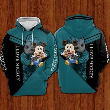 Mickey Mouse X Groot 3d Hoodie