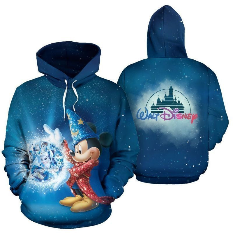 Mickey Mouse Wizard Disney Catsle Over Print 3d Hoodie Zip Hoodie 5