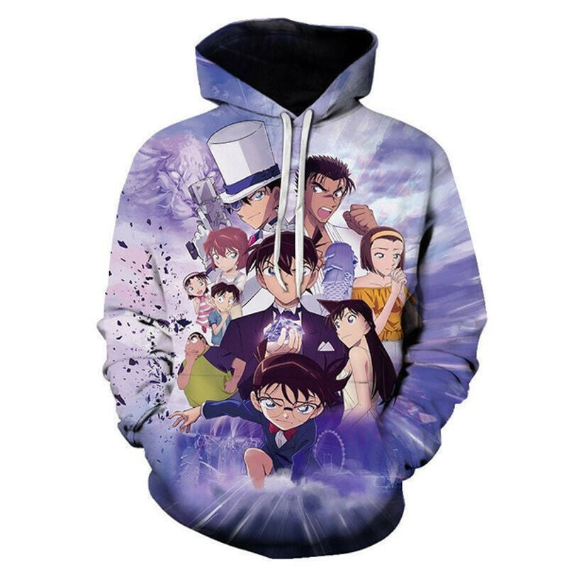 Detective Conan Over Print 3d Hoodie Zip Hoodie