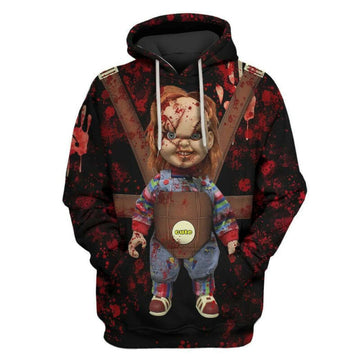 Halloween Hoodie Chucky Hoodie Bloody Cute Chucky 3d Hoodie Zip Hoodie