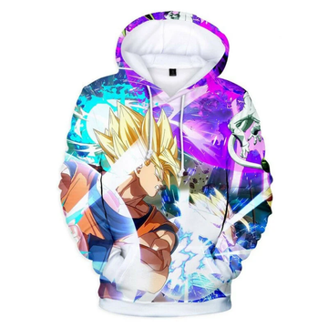 Goku Ssj Cartoon Dragon Ball Anime Manga 1 Over Print 3d Hoodie Zip Hoodie