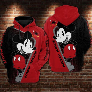 Mickey Mouse Red 3d Hoodie