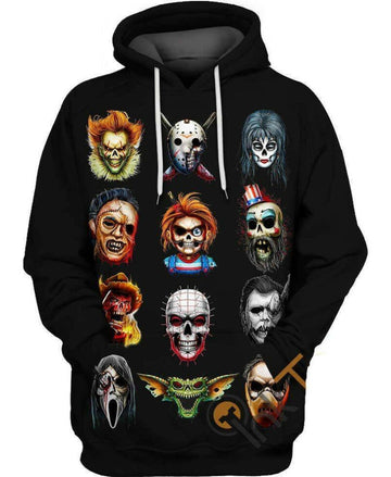 Halloween Hoodie Horror Hoodie Horror Killers Heads 3d Hoodie Zip Hoodie