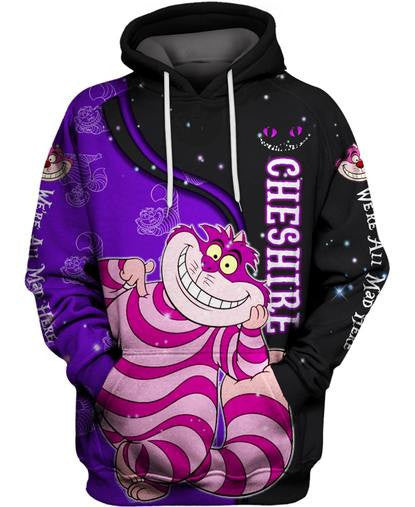 Cheshire Cat 3d Hoodie Zipper Hoodie