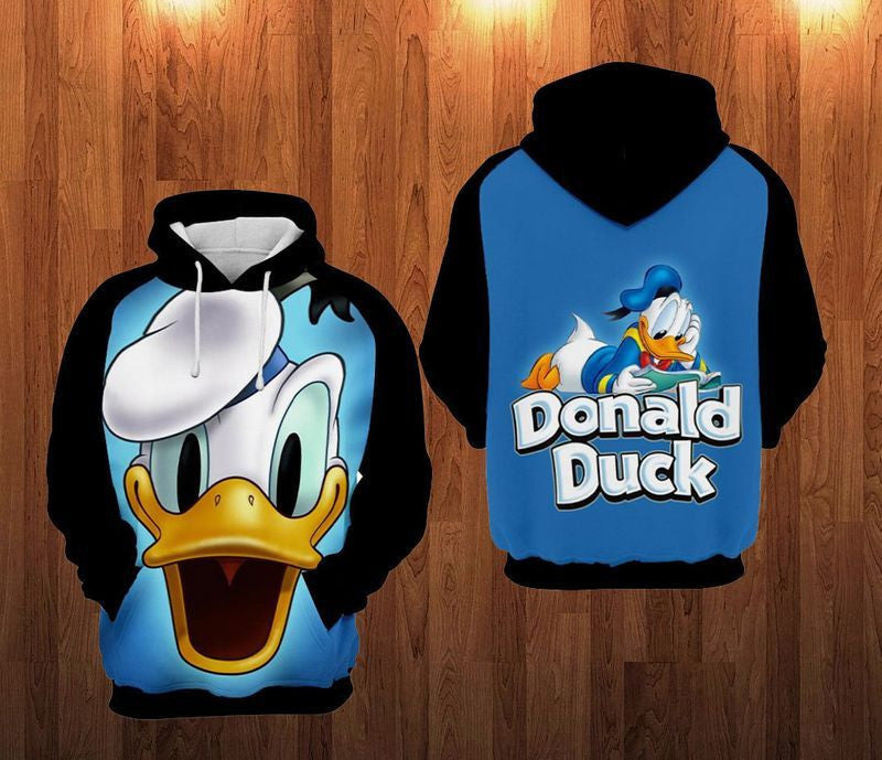 Donald Duck Disney Over Print 3d Hoodie Zip Hoodie 3