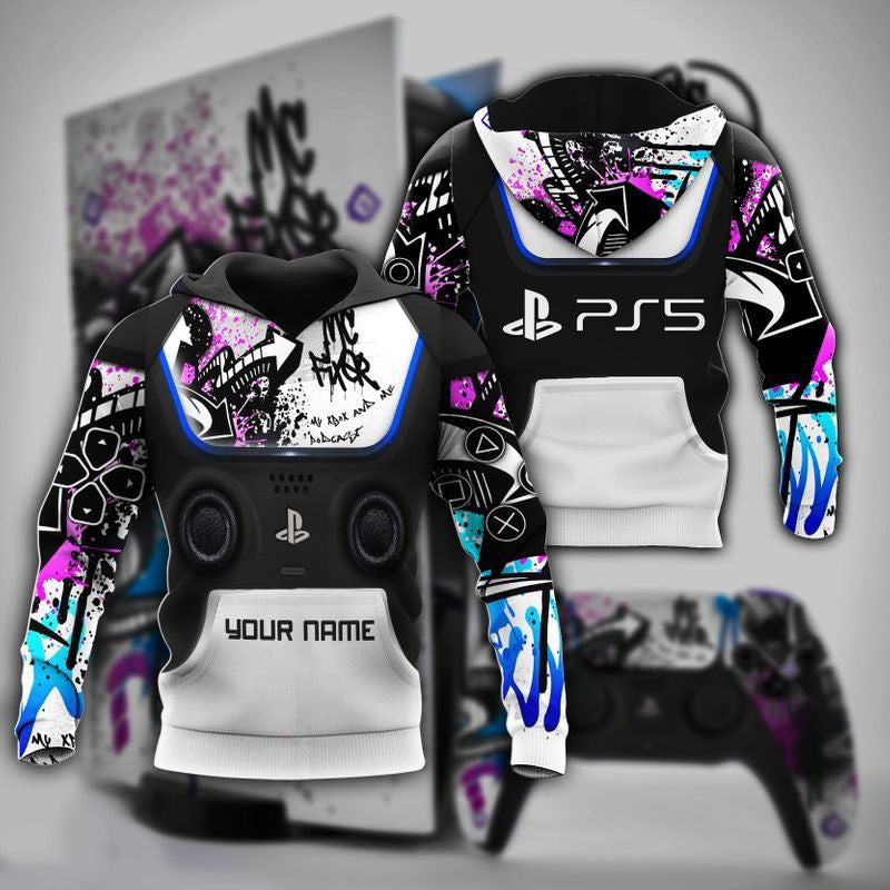 Playstation 5 Mcfixer Over Print 3d Hoodie Zip Hoodie