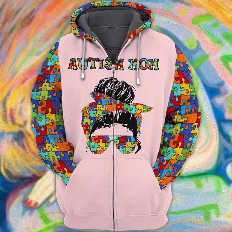 Autism Awareness Autism Mom For Men And Women 3d Hoodie Zip Hoodie