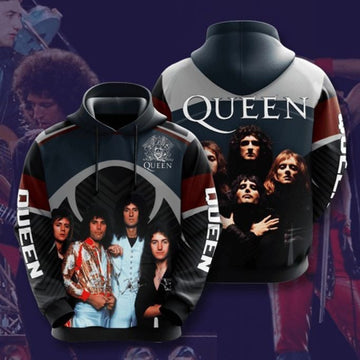 Queen Music Band Rock Design Gift For Fan Custom 3d Hoodie All Over Printed Hoodie