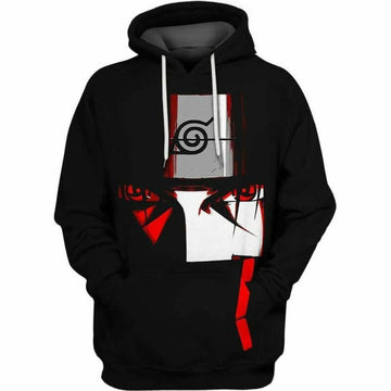 Itachi Uchiha Eyes Naruto Over Print 3d Hoodie Zip Hoodie