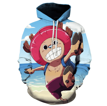 Ufogift New Fashion One Piece Logo Pullover Harajuku Sweatshirt Men Cap Clothes One Piece Hoodies Anime Streetshirt