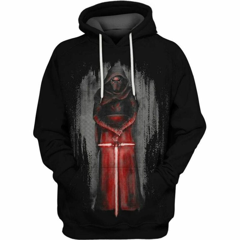 Knight Of Ren Star Wars Over Print 3d Hoodie Zip Hoodie