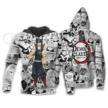 Tengen Uzui Demon Slayer Anime Manga For Men And Women 3d Hoodie Zip Hoodie