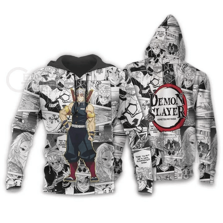 Tengen Uzui Demon Slayer Anime Manga For Men And Women 3d Hoodie Zip Hoodie