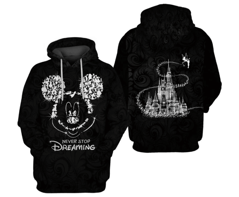 Mickey Never Stop Dreaming 3d Hoodie Zip Hoodie