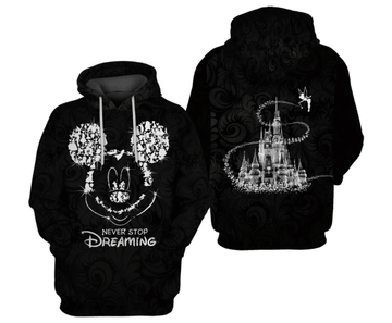 Mickey Never Stop Dreaming 3d Hoodie Zip Hoodie