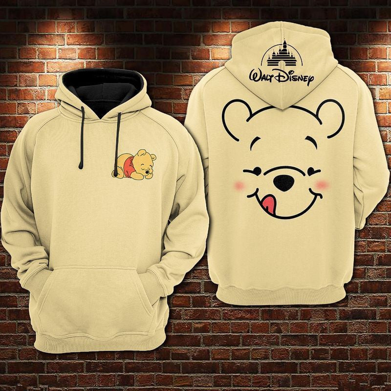 Pooh Bear Winnie The Pooh Disney Over Print 3d Hoodie Zip Hoodie