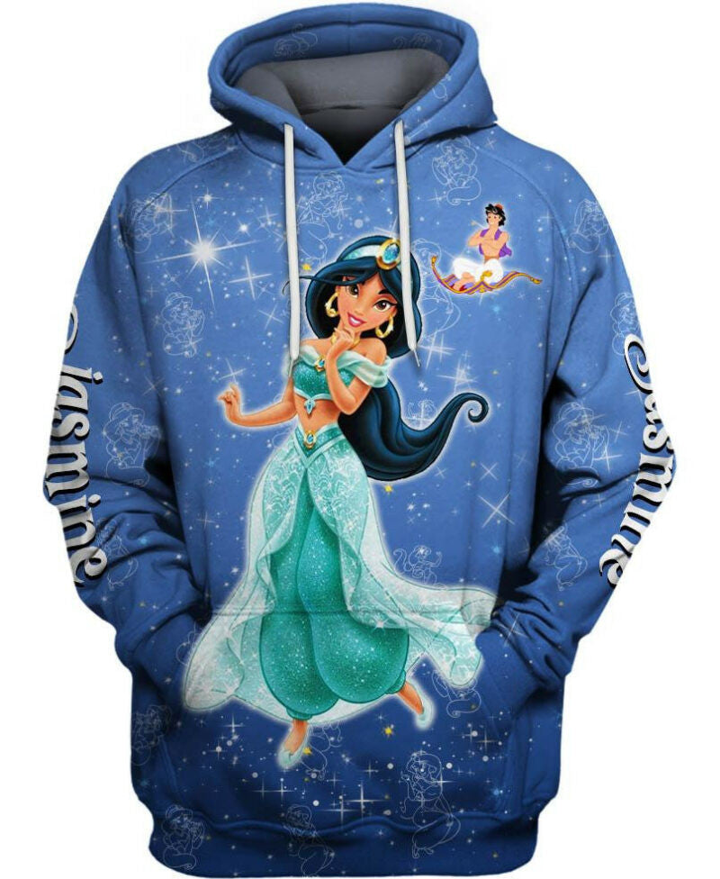 Jasmine Princess 3d Hoodie Zip Hoodie
