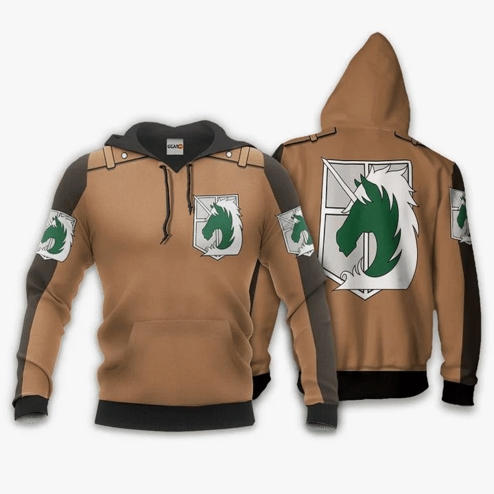 Aot Military Police Attack On Titan Anime Manga For Men And Women 3d Hoodie Zip Hoodie