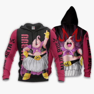 Fat Majin Buu Dragon Ball Anime Manga For Men And Women 3d Hoodie Zip Hoodie
