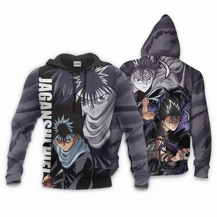Jaganshi Hiei Anime Manga Yu Yu Hakusho For Men And Women 3d Hoodie Zip Hoodie