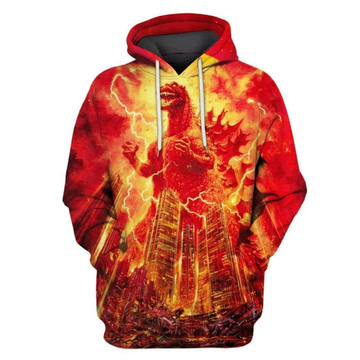 Godzilla King Of The Monsters 3d Hoodie Zip Hoodie