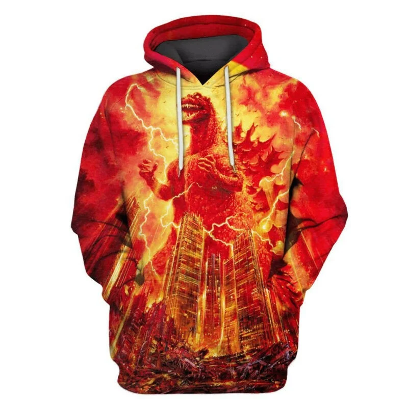 Godzilla King Of The Monsters 3d Hoodie Zip Hoodie