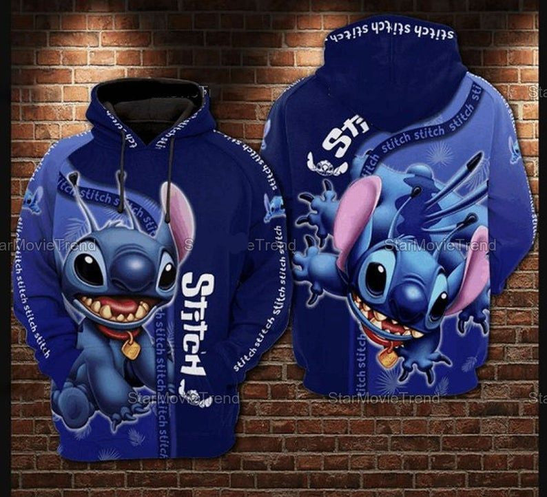Stitch Cartoon Lilo And Stitch For Men And Women 3d Hoodie Zip Hoodie 1230