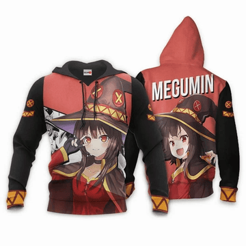 Megumin Anime Manga Konosuba God?s Blessing On This Wonderful World For Men And Women 3d Hoodie Zip Hoodie