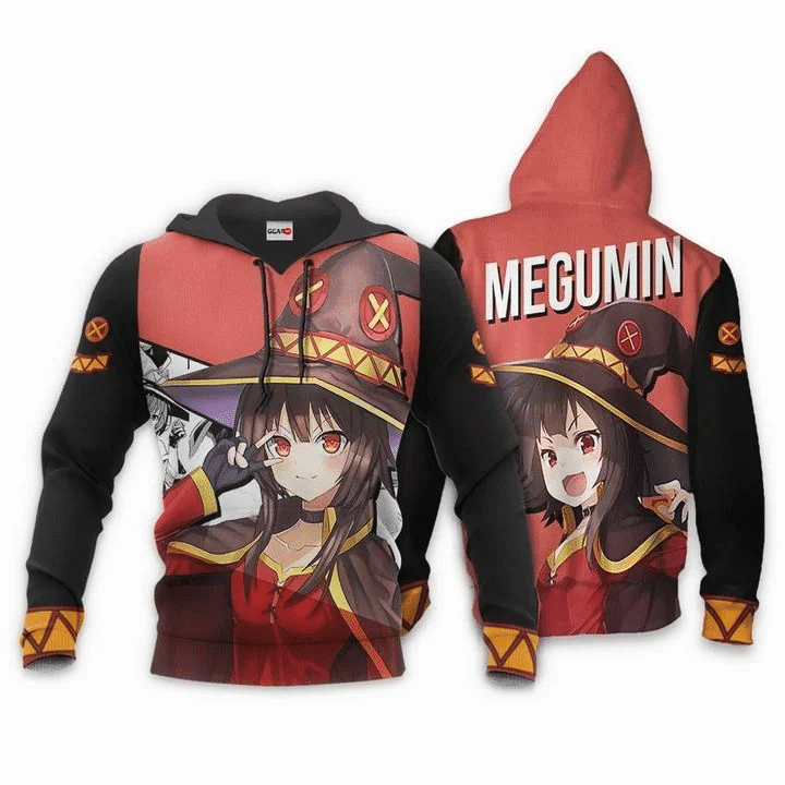 Megumin Anime Manga Konosuba God?s Blessing On This Wonderful World For Men And Women 3d Hoodie Zip Hoodie