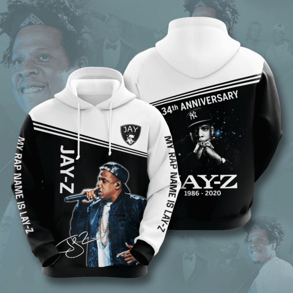 Jay-z 34th Anniversary 1986 2020 Signature Design Gift For Fan Custom 3d Hoodie All Over Printed Hoodie