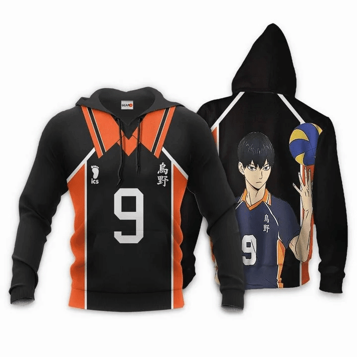 Tobio Kageyama Karasuno Anime Manga Haikyuu Number 9 For Men And Women 3d Hoodie Zip Hoodie