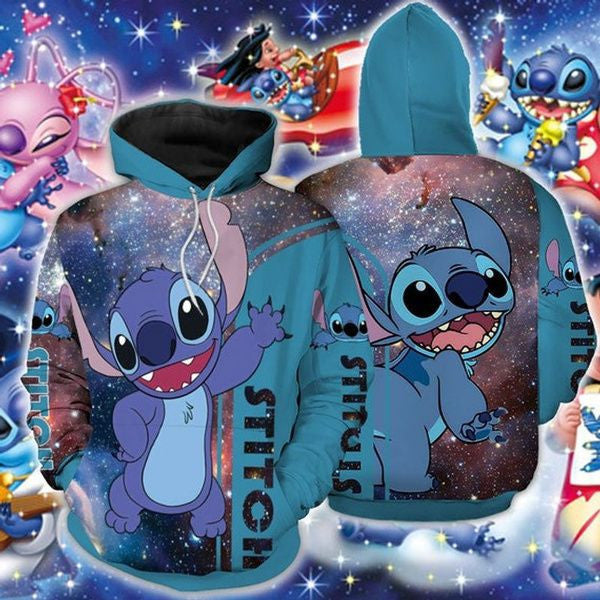 Lilo And Stitch Cute Lover 3d Hoodie Zip Hoodie 1166