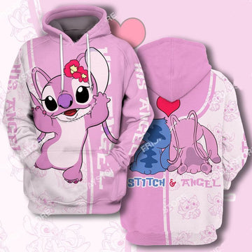 Las His Angel Adorable Couple All Over Print Hoodie