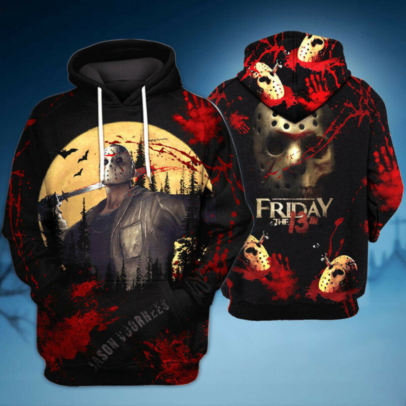 Jason Voorhees Horror Characters Halloween 3d Hoodie Zip Hoodie