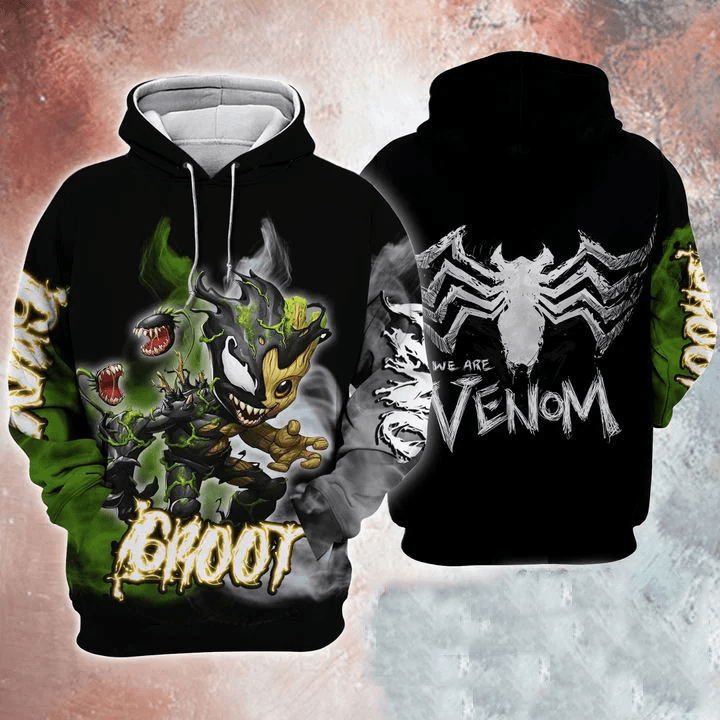 Godzilla Cosplay Groot 3d Hoodie Zip Hoodie