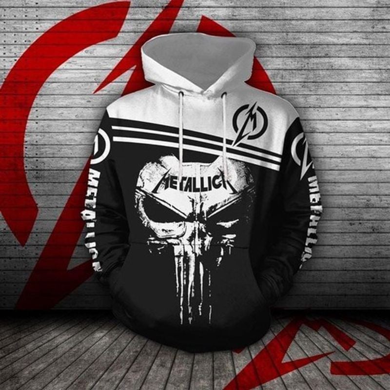 Metallica Skull All Over Printed Custom 3d Hoodie