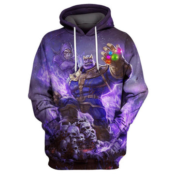 Marvel Thanos And Death 3d Hoodie Zip Hoodie