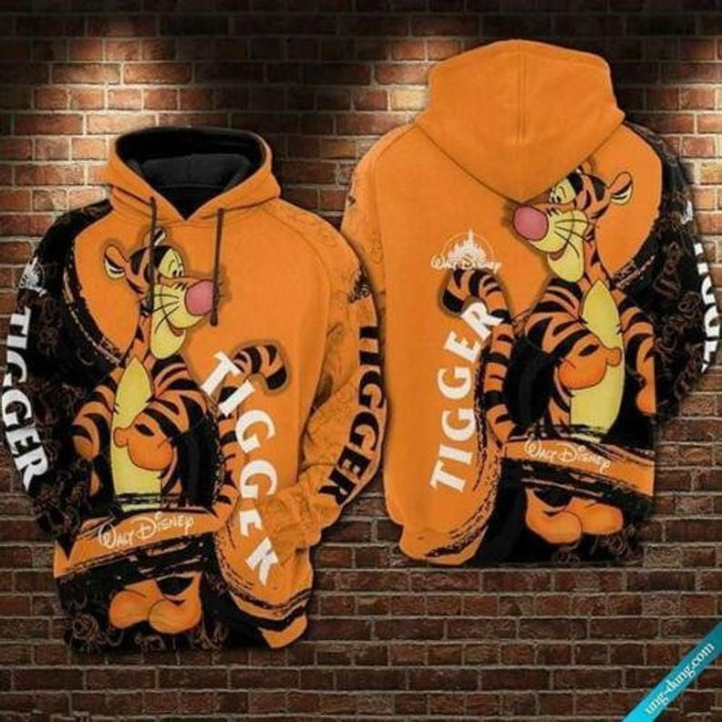 Disney Tigger Lovers Cute Purple 3d Hoodie Zip Hoodie